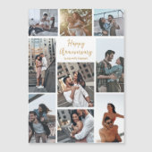 ロマンチックカスタムな記念日フォトコラージマグネット (正面)