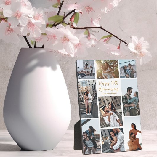 ロマンチックカスタムな記念日モダンコラージュ写真 フォトプラーク