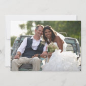 ロマンチックカスタムな音楽結婚写真のサンキューカード サンキューカード (裏面)