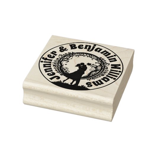 ロマンチックカスタムカップル結婚ラウンドゴムスタンプ ラバースタンプ (スタンプ)