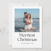 ロマンチックカップルクリスマスホリデーカードデザイン シーズンカード (正面)