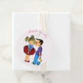 ロマンチックカップル愛バレンタインデーメッセージカード フェイバータグ (インサイチュ)