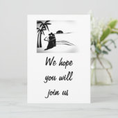 ロマンチックカップル結婚式招待状 招待状 (スタンド正面)