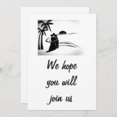 ロマンチックカップル結婚式招待状 招待状 (正面/裏面)