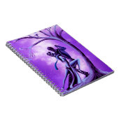 ロマンチックカップル踊りタンゴパープル ノートブック (右側)