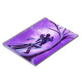 ロマンチックカップル踊りタンゴパープル ノートブック (左側)