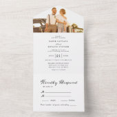 ロマンチックカップル オールインワン招待状 (内側)