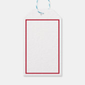 ロマンチックカップルSilhoutte赤いハート パーソナライズされた ギフトタグ (裏面)