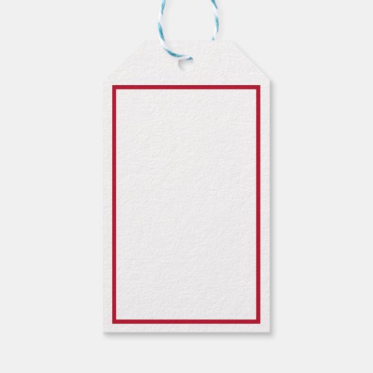 ロマンチックカップルSilhoutte赤いハート パーソナライズされた ギフトタグ (裏面)