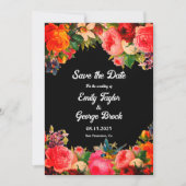 ロマンチックカラフルな植物園のフローラ結婚ズ セーブザデート (正面)