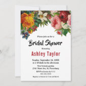 ロマンチックカラフルバラボホフローラブライダルシャワー 招待状 (正面)