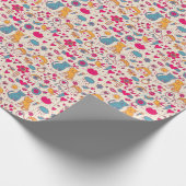 ロマンチックカラフルパターン ラッピングペーパー (角)