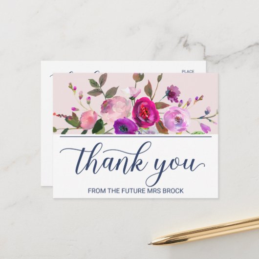 ロマンチックガーデンありがとう ポストカード (正面/裏面インサイチュ)