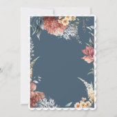 ロマンチックガーデンシーズブルーブライダルシャワー 招待状 (裏面)