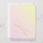 ロマンチックガーデンドラゴンフライ結婚ズ 招待状 (裏面)