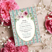 ロマンチックガーデンパーティーブライダルシャワー 招待状