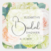 ロマンチックガーデンフラワーズ ブライダルシャワー スクエアシール (正面)