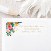 ロマンチックガーデンフローラウォーター結婚カラー ラベル (インサイチュ)