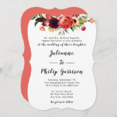 ロマンチックガーデンフローラフォーマル結婚式招待状 招待状 (正面/裏面)