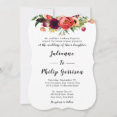 ロマンチックガーデンフローラフォーマル結婚式招待状 招待状 (正面)