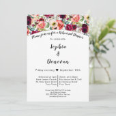 ロマンチックガーデンフローラリハーサルディナー招待状 招待状 (スタンド正面)