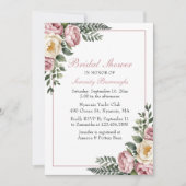 ロマンチックガーデンフローラ牡丹&バラブライダルシャワー 招待状 (正面)