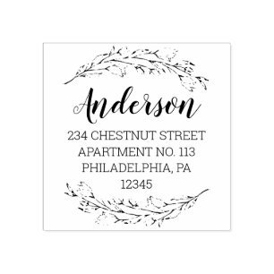 ロマンチックガーデン差出人住所 ラバースタンプ