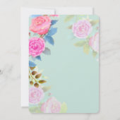 ロマンチックガーデン結婚バラ 招待状 (裏面)