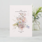 ロマンチックガーデン結婚フローラデザイン 招待状 (スタンド正面)