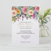 ロマンチックガーデン フラワー ウェディング 招待状 (スタンド正面)