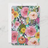 ロマンチックガーデン フラワー ウェディング 招待状 (裏面)