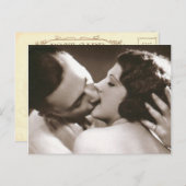 ロマンチックキスをするカップル葉書 ポストカード (正面/裏面)