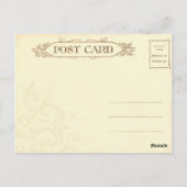 ロマンチックキスをするカップル葉書 ポストカード (裏面)