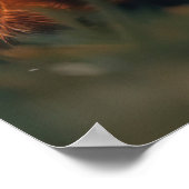 ロマンチックキツネラブイラストレーション ポスター (角)