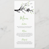 ロマンチックキャッツインラブグリーン&ホワイト披露宴 メニュー (正面)