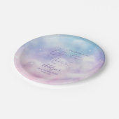 ロマンチッククラウドナインブライダルシャワー ペーパープレート (アングル)