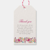 ロマンチッククラシカルパールスワンフローラフレ結婚ーム ギフトタグ (正面)