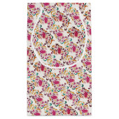 ロマンチッククラシカルパールスワンフローラフレ結婚ーム スモールペーパーバッグ (裏面)