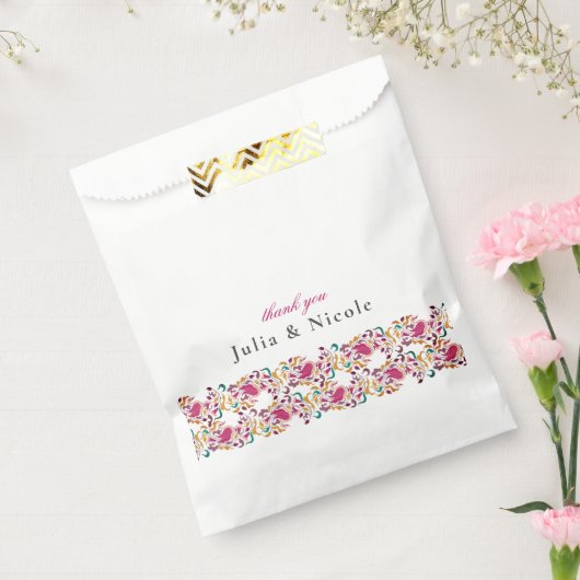 ロマンチッククラシカルパールスワンフローラフレ結婚ーム フェイバーバッグ (封をした状態)