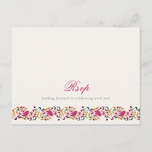 ロマンチッククラシカルパールスワンフローラフレ結婚ーム ポストカード (正面)