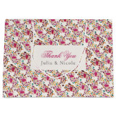 ロマンチッククラシカルパールスワンフローラフレ結婚ーム ラージペーパーバッグ (正面)