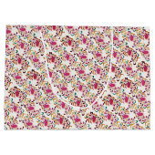 ロマンチッククラシカルパールスワンフローラフレ結婚ーム ラージペーパーバッグ (裏面)