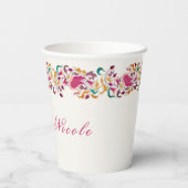 ロマンチッククラシカルパールスワンフローラフレ結婚ーム 紙コップ (裏面)