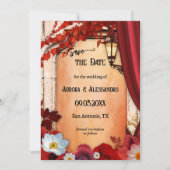 ロマンチッククラシックなイタリアン秋写真の日付を保存 セーブザデート (正面)