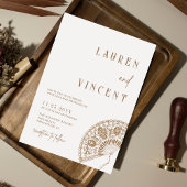 ロマンチッククラシックなリッチヴィンテージハンドファン結婚ズ 招待状