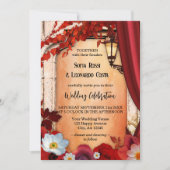ロマンチッククラシックな秋のイタリアンオールインワン結婚ズ 招待状 (正面)