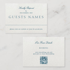 ロマンチッククラシックな結婚QRコードRSVP ノートカード
