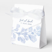 ロマンチッククラシックシックなフローラブルーのお気に入りボックス フェイバーボックス (正面サイド)