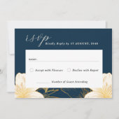 ロマンチッククラシックシックフローラウェディングRSVPカード サンキューカード (正面)