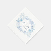 ロマンチッククラシックシックフローラ結婚ズナプキン スタンダードカクテルナプキン (角)